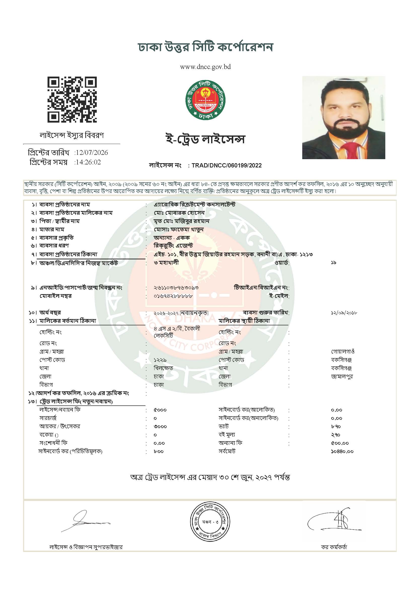 Trade Licence